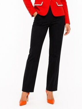 Gap Ladies Modern Fit Flare Black Pinstripe Dress Pants